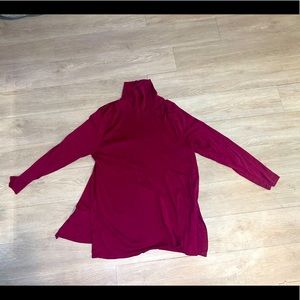 J. Jill red woman’s turtleneck soft flowy long sleeve top size xl